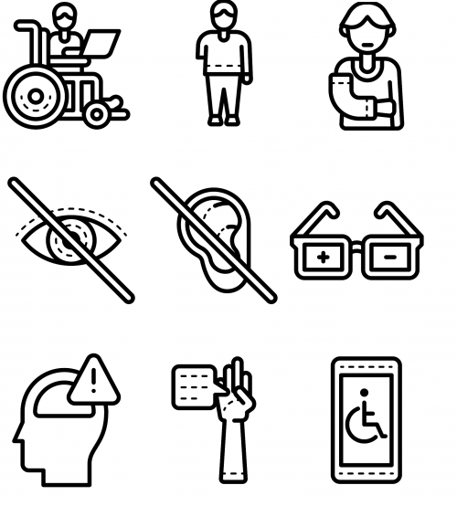 icons of disabilities related to web accessibility